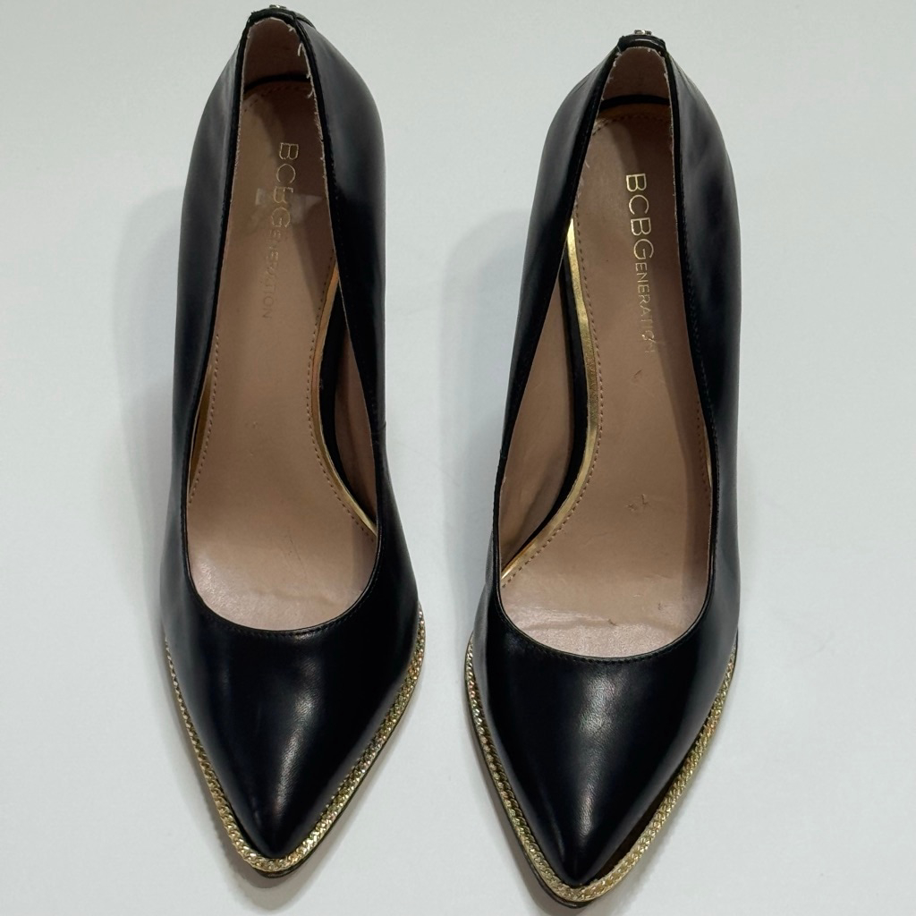 Bcbgeneration Harliegh Black Chain Detail Pump Size 6.5